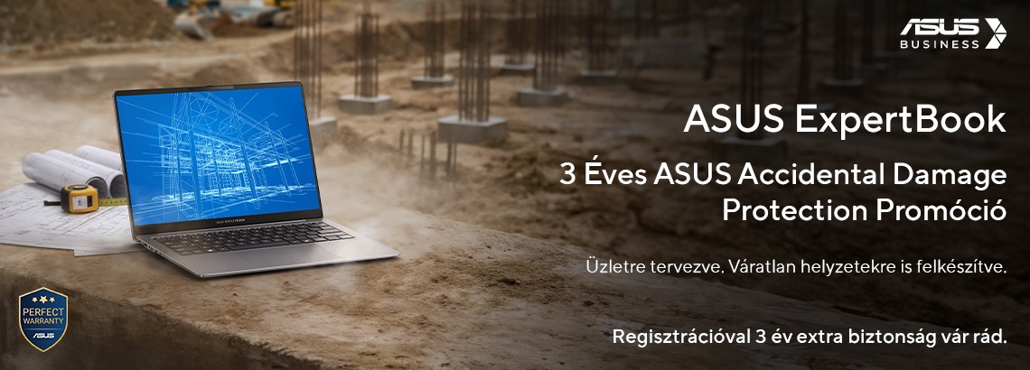 ASUS ExpertBook - Véletlenszerű sérülési garancia szolgáltatás